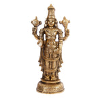 ARTVARKO Brass Lord Tirupati Blessing Balaji Table Top Wall Door Hanging Statue God Venkateswara Incarnation of Vishnu Home Decor Entrance 16.5 Inch