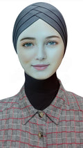 TCP Women’s Turban Cap Premium Jersey Under Scarf,Bonette InnerCap,Headscarves,Hijab (SilverGrey)