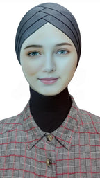 TCP Women’s Turban Cap Premium Jersey Under Scarf,Bonette InnerCap,Headscarves,Hijab (SilverGrey)
