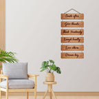 Artvibes Smile Often Give Thanks Designer Wall Hanging Wooden Art | Quotes Decor Item | Wall Illustrations | Office Decor | Wall Art Print | Inspirational Quotes | Gift Items (WH_3217N)