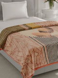 Monte Carlo Single Bed Winter Blanket Soulmate 1 Ply Box Packing 500 GSM | 1.7 KG (220x160 CM), Fawn Kafalo