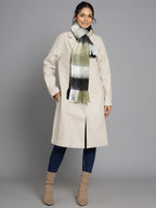 Ravaiyaa - Attitude is everything Women's Cashmere Wool Acrylic Scarf Winter Long Scarves, Neck Wrap 72 X 14 Inch (Olive Green)