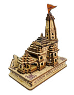Bajaj Creations Ram Mandir Ayodhya 3D Model Wooden Temple Authentic Design Ideal for Home Temple, Home Decor & Gifts Size (4.5 inch(Small))