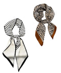 Buildcon 2Pcs Satin Scarf, Scarf for Women Stylish, Silk Scarves for Women 70x70cm, Satin Hair Scarf for Women, Elegant Head Scarf for Office, Travel, Casual Wear