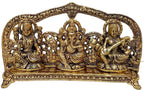 Prince Home Decor & Gifts Laxmi Ganesh Saraswati Idol Decorative Platter with Diya Laxmi Ganesha Murti Showpiece Antique Gift (laxmi Ganesh Saraswati)