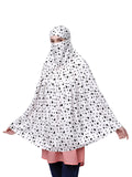 7 season's Cotton Long Scarf Cum Mask Universal Size Usable For Vehicle Driver For Sunlight UV Protection White Printed Design For Girl & Women (Long Black Heart) For Female