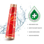 MILTON Copper Delight Design Water Bottle, 915 ml, Abstract | Lacquer Coating, Curved bottle | Diwali | Festive | Gifting | Yoga | Home | Kitchen | Vedic