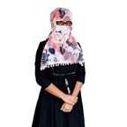 Tolexo Rayon cotton scarf free size with Hook and Lopp Tape closer-printed-free size (Peach)