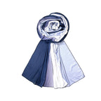 FAHABO Scarf Woman Premium Self-Woven Jersey Scarves | Hijab Scarf | Headscarf | Neck Scarf | Stoles | Wraps (Shades of Dark Blue)