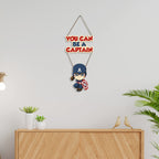 Artvibes Captain America Printed Wood Wall Hanger with Quote for Home Decor | Office | Gift | Livingroom, Bedroom | Wooden Decorative Item | Modern Decoration | Designer Artworks Hangings (WH_5709N)