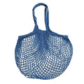 MSK Looms Eco Friendly Light Weight Cotton Net String Bag with Short Handle, Reusable Produce Bag for Fruits and Vegetable - Blue