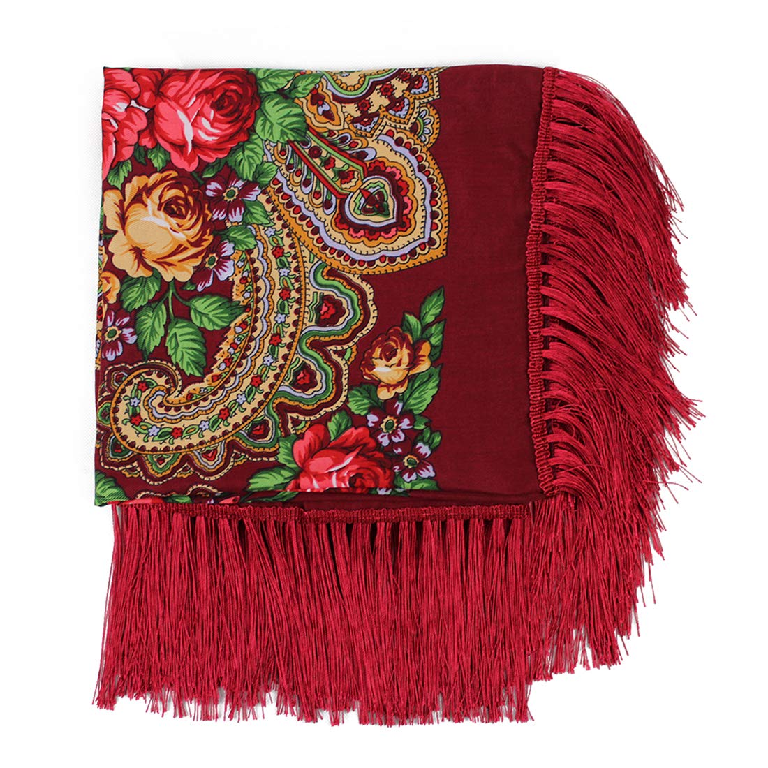 Gudessly Traditional Ukrainian Scarf and Wrap Tassel Shawl Fringes Neck Head Shawl