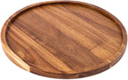 SYSI HOME Wooden Round Serving Tray for Home | Decorative Kitchen & Dining Table Tray | The Perfect Tray for Coffee Table and Home Decor