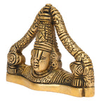 ARTVARKO Pure Brass Lord Venkateswara Statue Tirupati Balaji Idol for Home Office Temple Pooja Gift Spiritual (9x2.5x7 cm)