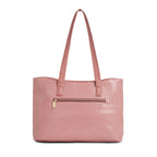 Caprese Suzie Tote Medium Bag for Women with Multi-Compartment, Comfortable Straps & Zip Closure | Ideal for 16 inch Laptop Bag | Stylish, Durable Design for Work, Travel, Shopping & Daily Use (Pink)