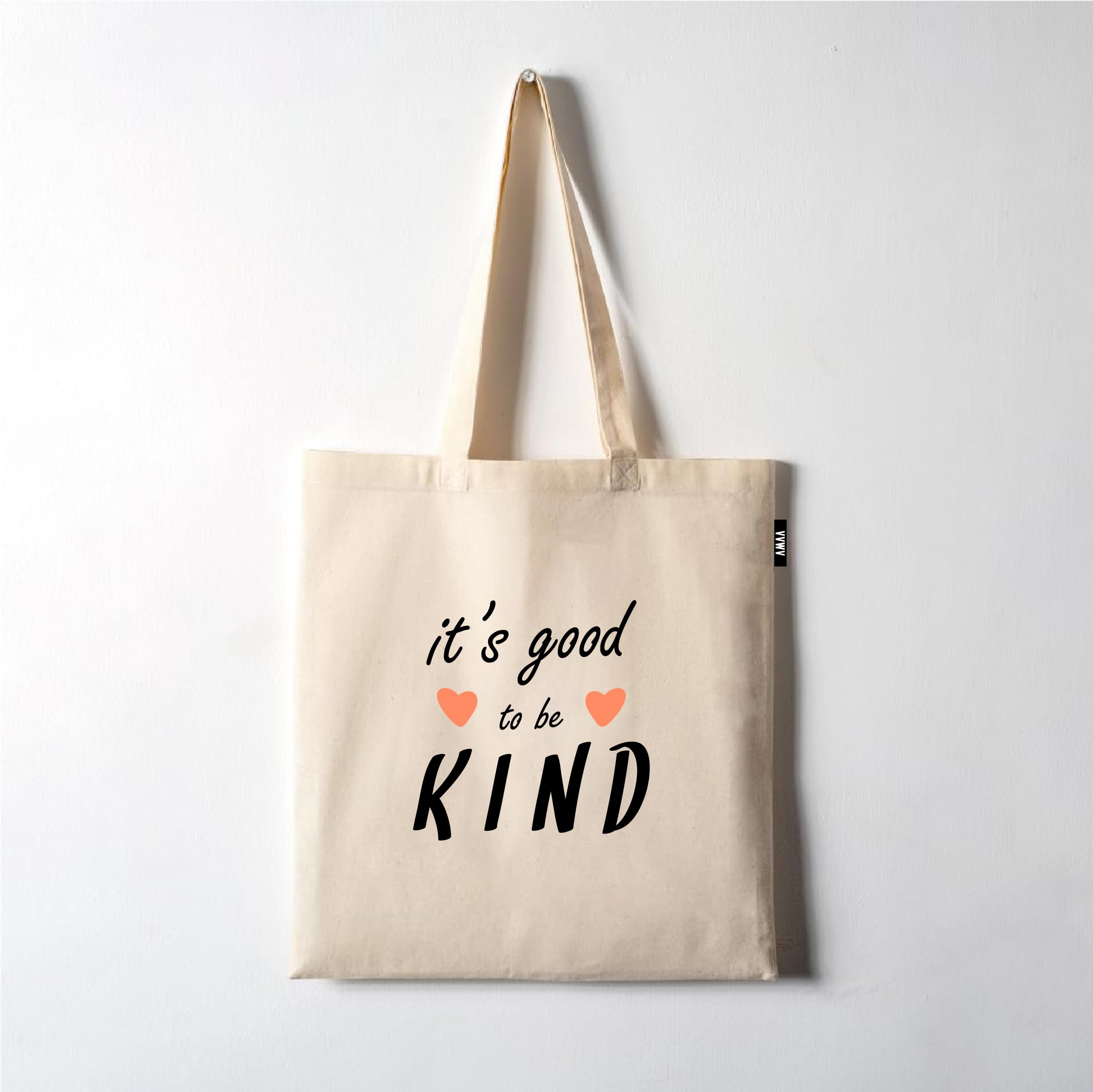 VVWV Motivational Quotes Printed Tote Bag | 100% Organic Cotton Shopping | Grocery | Tote Bag | Women Office College Grocery,Vegetable Bags Market, Canvas Bag 15kgs Capacity (13 x 15.7 Inch)