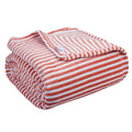 A Brand New - Umi Premium Plush AC Blanket - Lightweight Luxurious Soft Towel Flannel Blanket, Super Soft Cozy and Comfy for Couch - (Single - 139 x 228 CM, Orange & White)| TC - 200 Kafalo