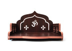 DIVOKAH® Plywood Small Wooden Temple for Home Office and Shop/Wall Hanging Temple/sinhasan/Pooja mandir/Pooja Stand/Hindola (8 MM Plywood Thickness) BR_OMASAN