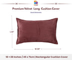 RD TREND® Corduroy Cushion Cover Set of 2, Striped Double Sided Decorative Throw Pillowcases for Sofa, Bed & Living Room Rectangular Long Cushion Covers 18x28 inches | Wine