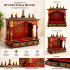 Kamdhenu Art and Craft Wooden Temple/Home Temple/Pooja Mandir/Pooja Mandap/Temple (7)