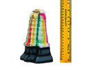 VKDS Handmade Clay Shiv Temple Golu 18cm | Mallikarjun Jyotirlinga Gopuram Miniature Statue | Traditional South Indian Temple Showpiece for Puja, Home & Office Décor, Spiritual Gifts