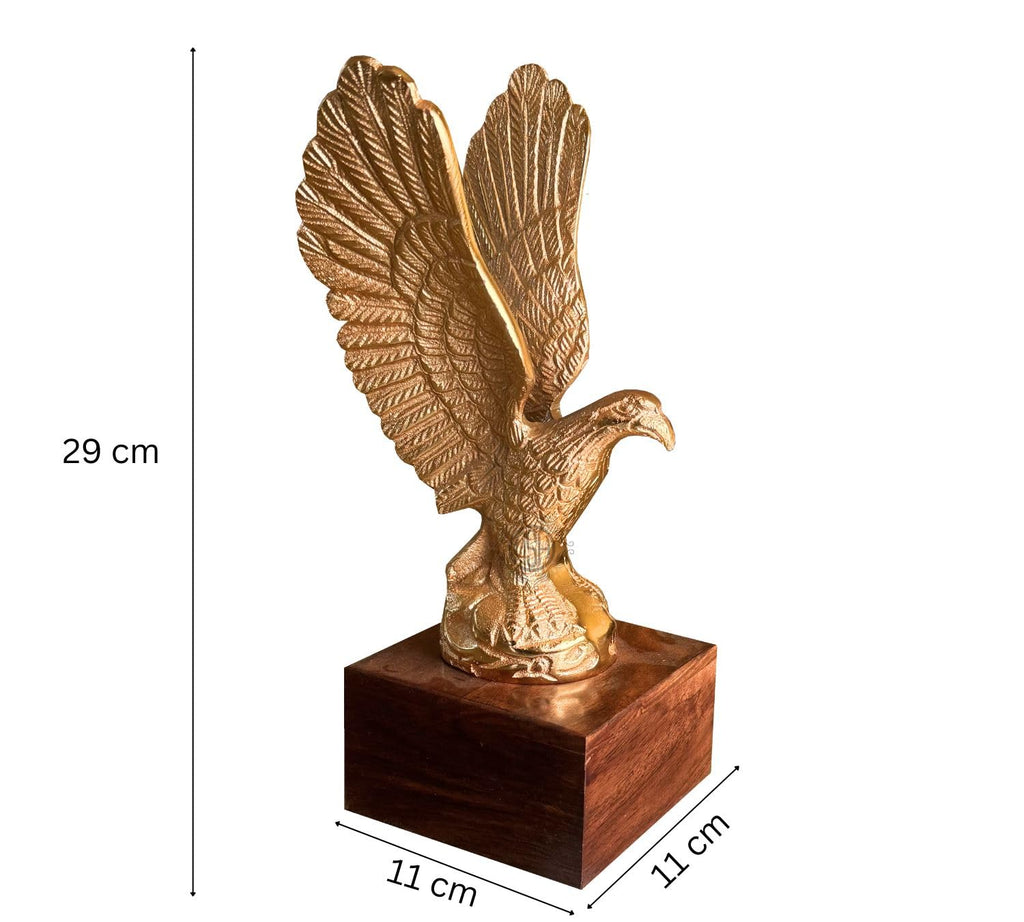 DSH DSH Flying Eagle Statue Sculpture Decorative Handmade Garuda Statue for Home Decor Office Table Decoration Handcrafted Showpiece (Medium)