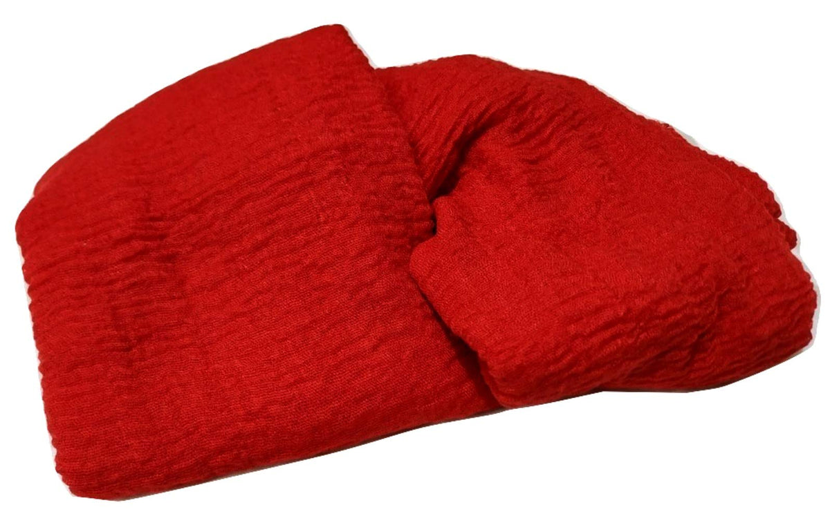 Iba & Isba Women's Plain Crinkled Scarves, Stoles, Hijabs (76 x 36 inch) (Brick Red)