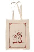 Kalaa Lifestyle Canvas Tote Bag for Women | Premium Cotton Shopping Bag | Eco-Friendly Shoulder Tote for Office, College, Travel & Daily Use and Gifting (The Dancing Feet)