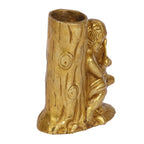 ARTVARKO Brass Pen Holder Stand Tree with a Boy Playing Violin Showpiece Paper Weight for Office Table Stylish Fancy Holder for Men Women Office Home Decor Gift