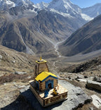 Festive Passion Wooden Shri Kedarnath Dham 3D Temple Model, Handcrafted Miniature Mandir, Spiritual Home Decor, Baba Kedarnath Temple Replica, Car Dashboard, Home & Office, Gift Item