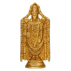 ARTVARKO Brass Tirupati Balaji Venkateshwara Idol Vishnu Chakra Namah Shankh Statue Murti Lord Srinivasa Pooja Vastu Religious Idol for Home Office Temple Decor Gift 35 Cm.