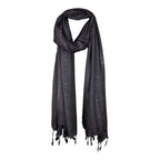 STOLE STUDIO Elegant Luxurious Sequence Viscose Stole Scarf (Black)