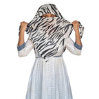 Switchon Rayon Anti Pollution Full face Scarf UV Sun Rays Protection Hijab scarf for women - Free Size (Offwhite_Black)
