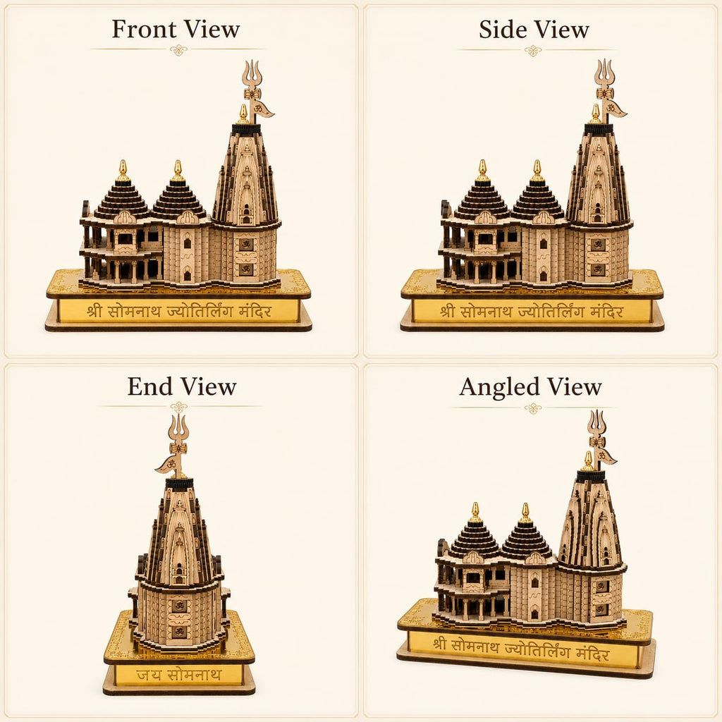 CDR ART'S 6Inch Somnath Temple 3D Model