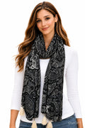 Women’s Printed Fashion Scarf for Women & Girls | Soft Lightweight Neck Wrap Stole with Tassels | Stylish Casual Daily Wear Scarf