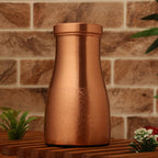 Tambra Copper Bedroom Jar with Inbuilt Glass | Carving Design | Handcrafted, Leakproof, Jointless | Ayurvedic Benefits, Antioxidant Properties | 1200 ml (Pack of 1)