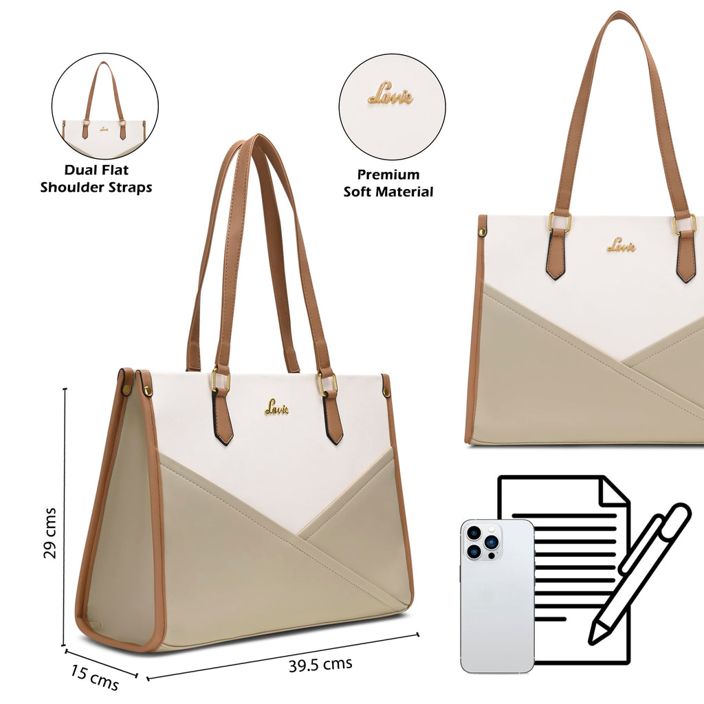 Lavie Women's Ziva Colourblock Tote Handbag | Tote Bag for Work | Ladies Purse | Stylish Shoulder Bag | Gift for Women