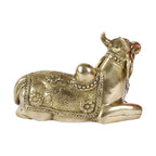 ARTVARKO Brass Cow Kamdhenu Gau MATA Idol, Vastu Nandi Pooja Decor Gift Gold Color 7.5 Inch