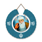 Artvibes Guru Nanak Dev Round Shape MDF Wooden Wall Decor Items | Spiritual Decor Items | Wall Art Paintings | Wall Sculpture | Signs & Plaques| Stylish Modern Decor Item | Gift Items (WH_9805N)