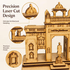 VISHUFAB Handcrafted Wooden Varanasi BHU Gate 3D Miniature | Temple Architecture Model Showpiece | Traditional Home & Office Decor(Banaras Hindu university)