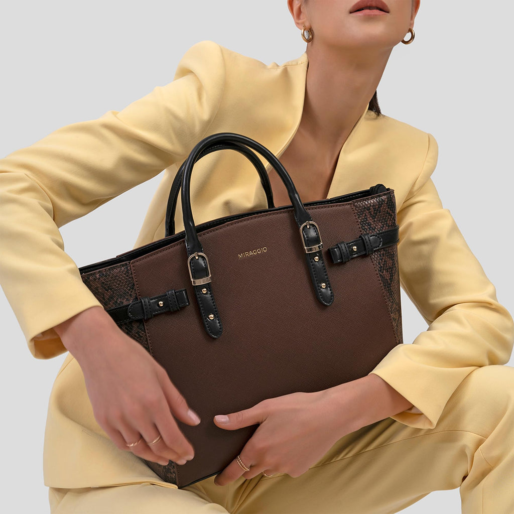 Miraggio Rosalind 13 Tote Bag For Women Office Use | Stylish Work Handbag