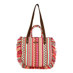 ENSAC Premium Cotton Tote Bag for Women, Stylish Handbag for women with Zip Closure | Fit for Office Bag, College, Travel Use | Handcrafted in India