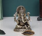 ARTVARKO Brass Superfine Lord Ganesh Murti Ganesha Idol Ganpati Brass Vinayaka Statue for Home Decoration Puja Gift 3 Inch