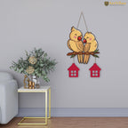 Artvibes Cute Pair of Birds Decorative MDF Wooden Wall Art for Home | Garden Balcony | Decoration Wall Hanging Items | Trendy Decor | Wall Poster | Paintings For Wall | Gift Items (WH_9114N)