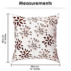 Story@Home Brown & White Geometric Cushion Cover Set of 5 | 16 x 16 Inch | Digital Printed Decorative Pillow Covers | Soft Polyester Cushion Covers for Sofa, Living Room, Bedroom & Home Décor