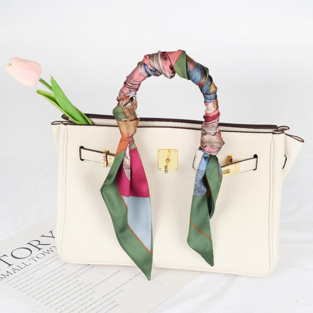 Mgbmyltm 1-Piece Satin Scarf for Women, Faux Silk Long Narrow Scarf for Purse and Neck