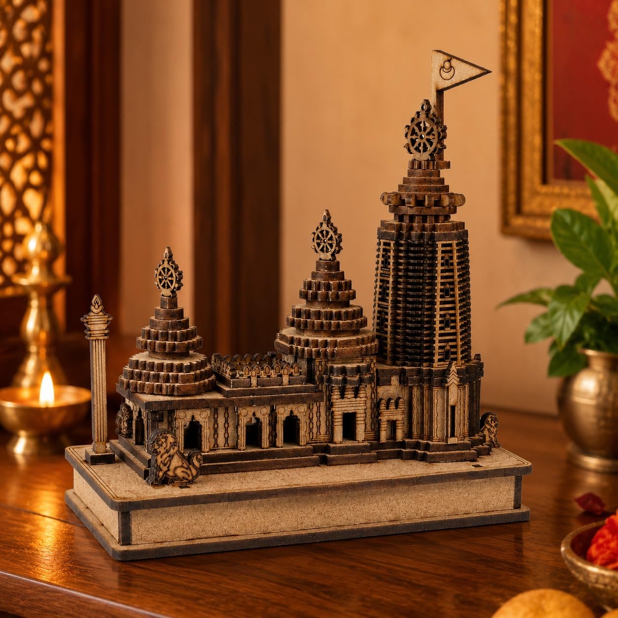 JAGANNATH Temple Wooden 3D Model MANDIR (7 INCH Height)