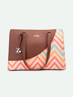 ZOUK Office Essential Bag | Jute | Vegan Leather Handcrafted Tote Bag With Double Handle Shoulder Strap | WavBeach