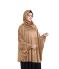 Mehar Hijab's Modest Women's Stylish Instant Sleeve Hijab Solid Polycotton Feel Good Fabric HANANA Sleeve Hijab Free Size (Gold)