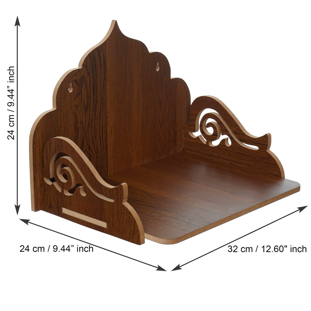 eCraftIndia Designer Laminated Wood Pooja Temple/Mandir, Brown, One Size, (WTEMP530)